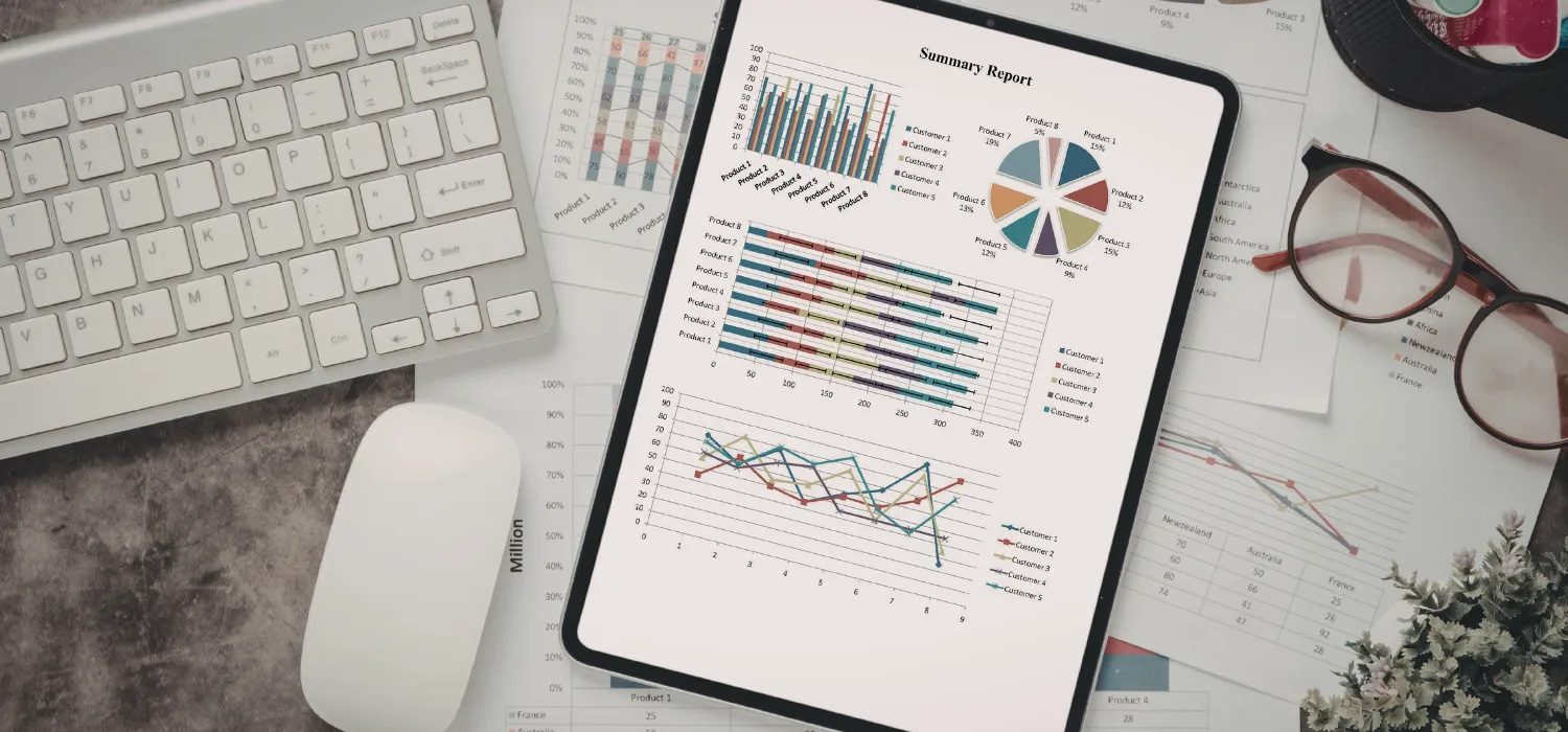 graphs on tablet